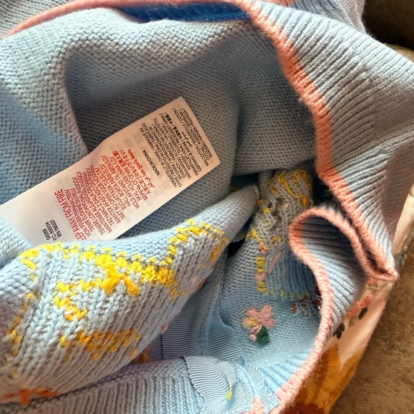 Mini Boden Girls Easter Vintage Blue Chicks Cardigan 3-4Y - Picture 6 of 6